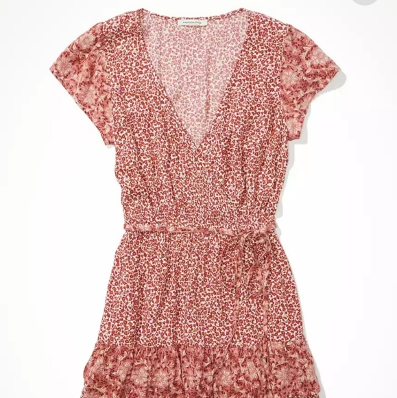 Wrap Dress / AE / XS / Mini / Ruffle Hem - Picture 2 of 4